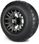 MODZ 12" Matrix Glossy Black with Ball Mill Wheels & Street Tires Combo
