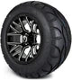 MODZ 12" Matrix Glossy Black with Ball Mill Wheels & Street Tires Combo