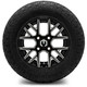 MODZ® 12" Matrix Glossy Black with Ball Mill Wheels & Off-Road Tires Combo