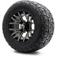 MODZ® 12" Matrix Glossy Black with Ball Mill Wheels & Off-Road Tires Combo