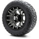 MODZ® 12" Matrix Glossy Black with Ball Mill Wheels & Off-Road Tires Combo