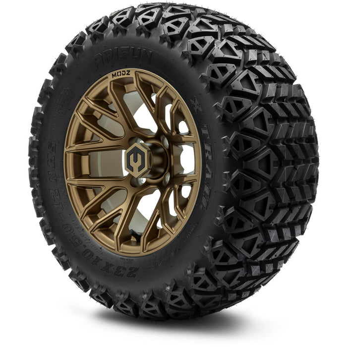 MODZ® 12" Matrix Matte Bronze Wheels & Off-Road Tires Combo