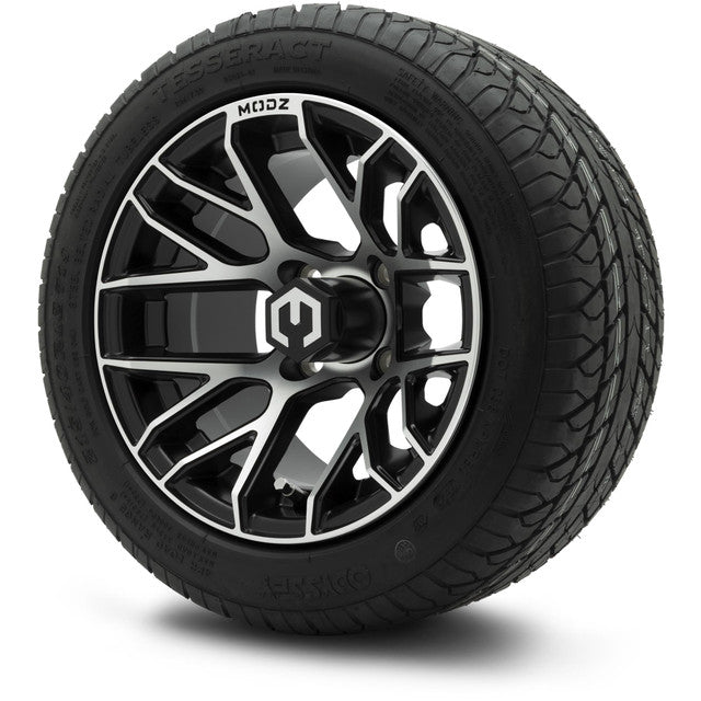 MODZ® 12" Matrix Machined Matte Black Wheels & Street Tires Combo