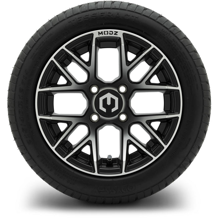 MODZ® 12" Matrix Machined Matte Black Wheels & Street Tires Combo