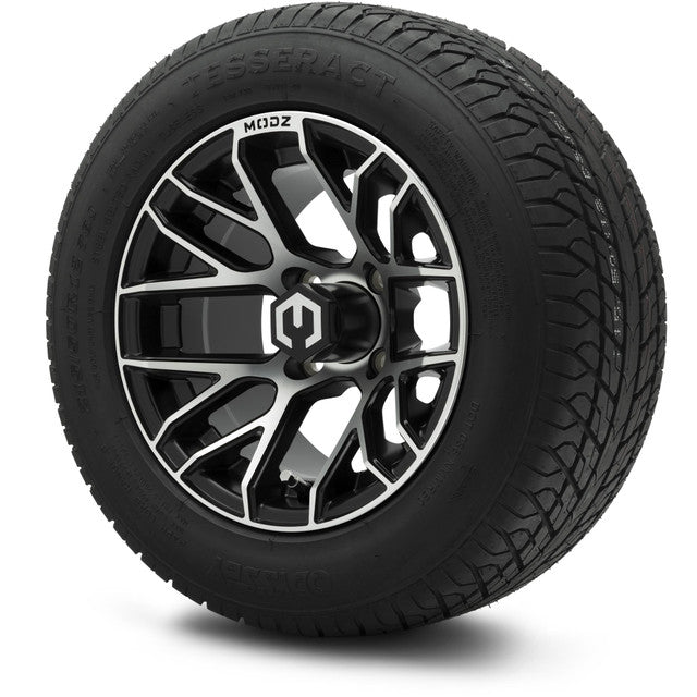 MODZ® 12" Matrix Machined Matte Black Wheels & Street Tires Combo