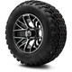 MODZ® 12" Matrix Machined Matte Black Wheels & Off-Road Tires Combo