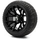 MODZ 12" Matrix Matte Black Wheels & Street Tires Combo