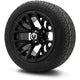 MODZ 12" Matrix Matte Black Wheels & Street Tires Combo