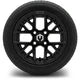 MODZ 12" Matrix Matte Black Wheels & Street Tires Combo