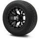 MODZ 12" Matrix Matte Black Wheels & Street Tires Combo