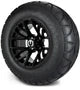 MODZ 12" Matrix Matte Black Wheels & Street Tires Combo
