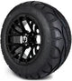 MODZ 12" Matrix Matte Black Wheels & Street Tires Combo