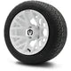 MODZ 12" Matrix Glossy White Wheels & Street Tires Combo