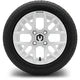 MODZ 12" Matrix Glossy White Wheels & Street Tires Combo