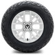 MODZ® 12" Matrix Glossy White Wheels & Off-Road Tires Combo