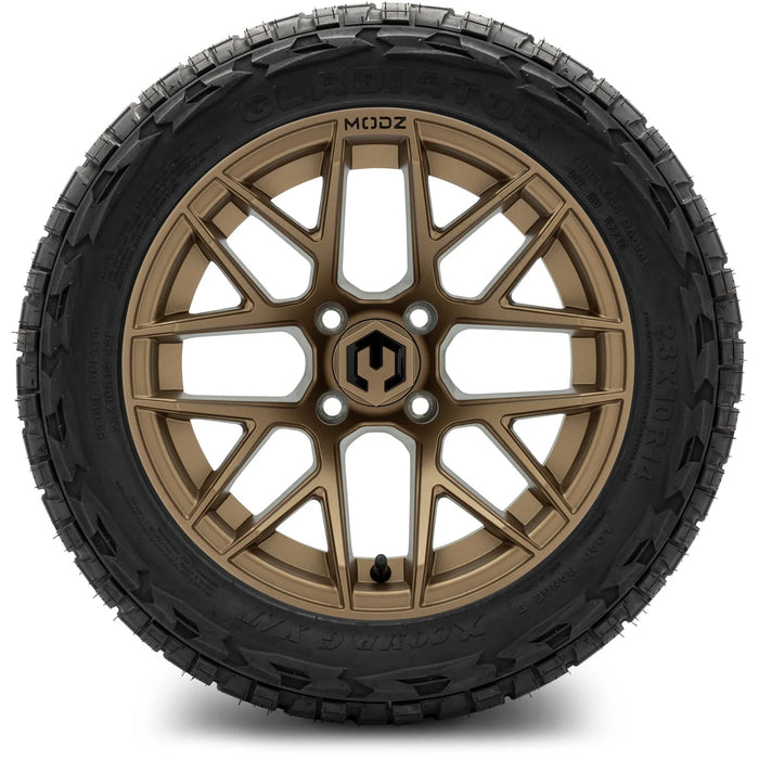 MODZ 14" Matrix Matte Bronze Wheels & Off-Road Tires Combo