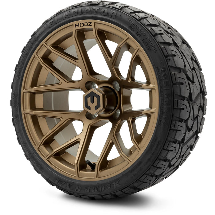 MODZ 14" Matrix Matte Bronze Wheels & Off-Road Tires Combo