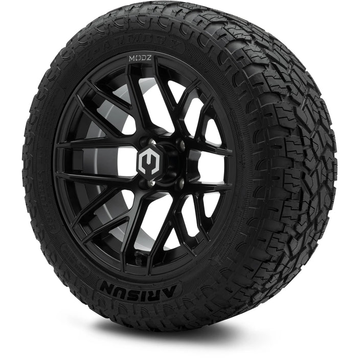 MODZ 14" Matrix Matte Black Wheels & Off-Road Tires Combo