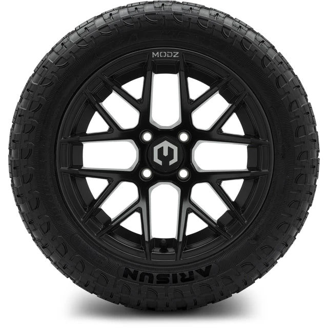 MODZ 14" Matrix Matte Black Wheels & Off-Road Tires Combo