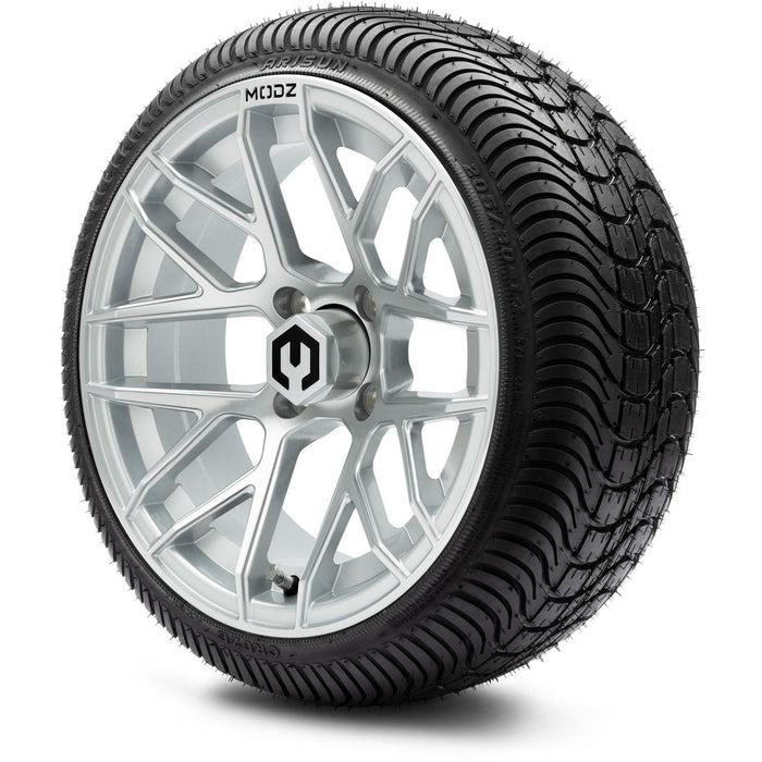 MODZ 14' Matrix Matte Silver - Tire and Wheel Combo