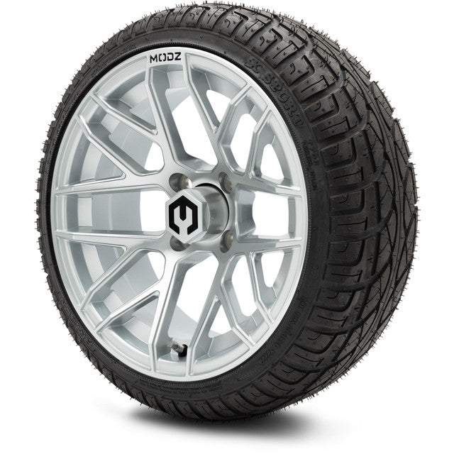 MODZ 14' Matrix Matte Silver - Tire and Wheel Combo