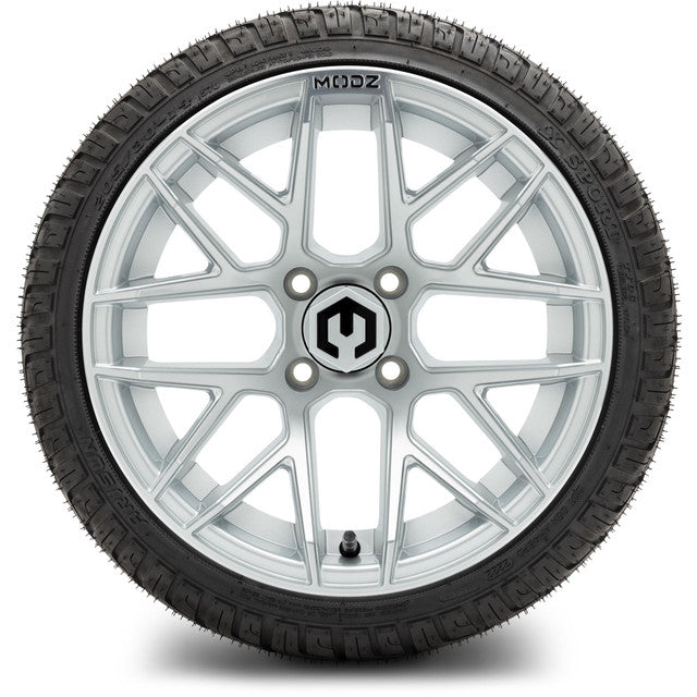 MODZ 14' Matrix Matte Silver - Tire and Wheel Combo