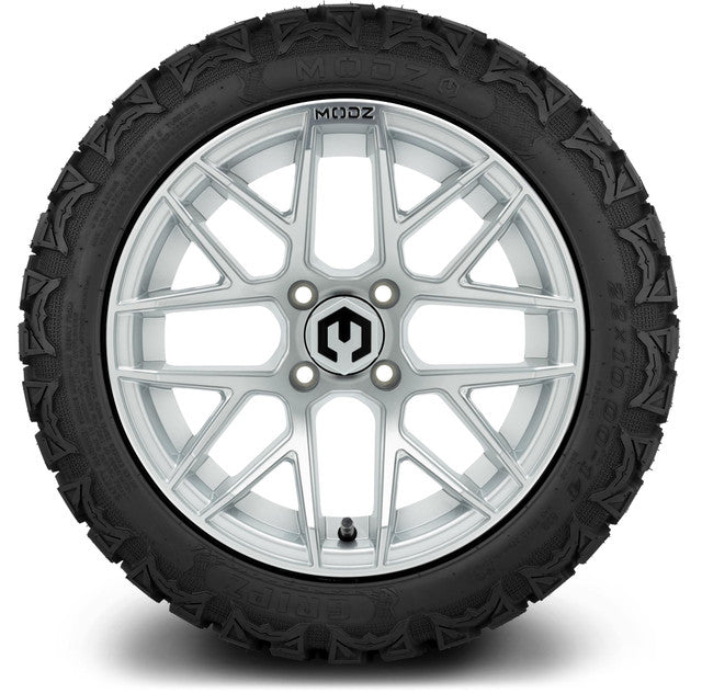 MODZ 14' Matrix Matte Silver - Tire and Wheel Combo