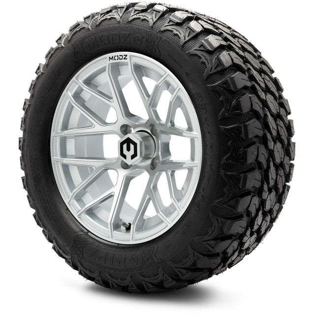MODZ 14' Matrix Matte Silver - Tire and Wheel Combo