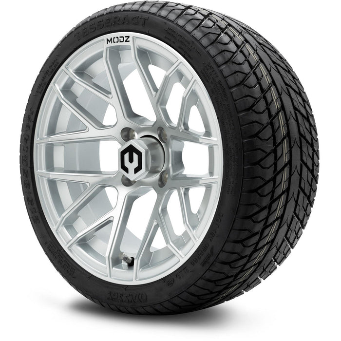 MODZ 14' Matrix Matte Silver - Tire and Wheel Combo