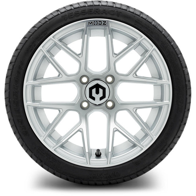 MODZ 14' Matrix Matte Silver - Tire and Wheel Combo