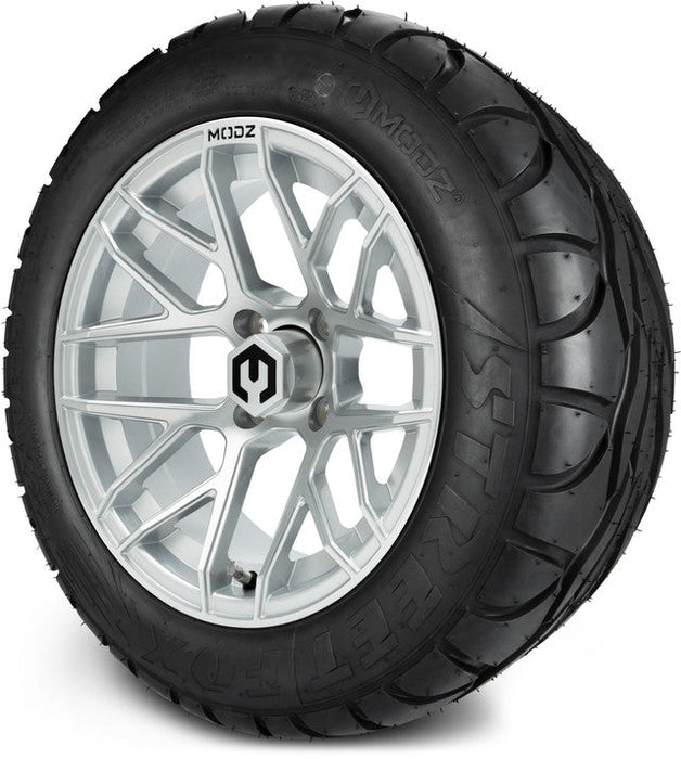 MODZ 14' Matrix Matte Silver - Tire and Wheel Combo