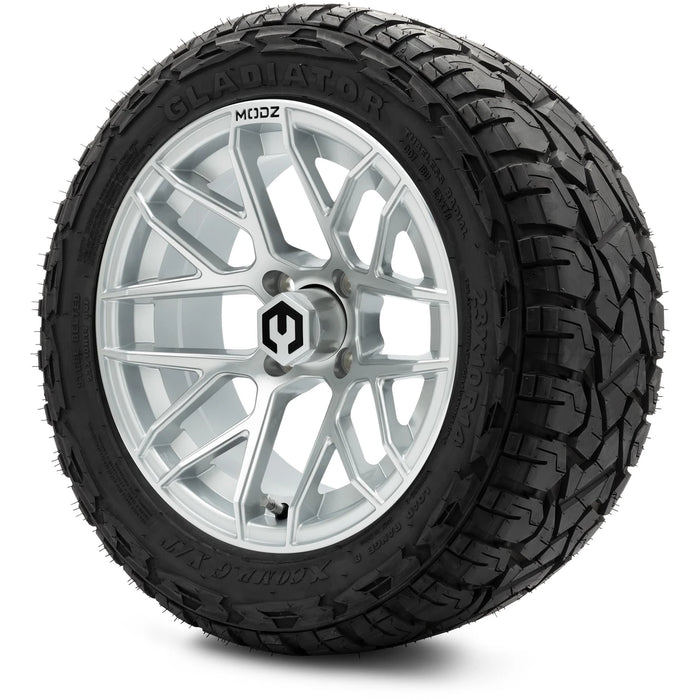 MODZ 14" Matrix Silver Wheels & Off-Road Tires Combo