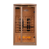 Golden Designs | 1-2-Person Full Spectrum PureTech™ Near Zero EMF FAR Infrared Sauna with Himalayan Salt Bar (Canadian Hemlock)