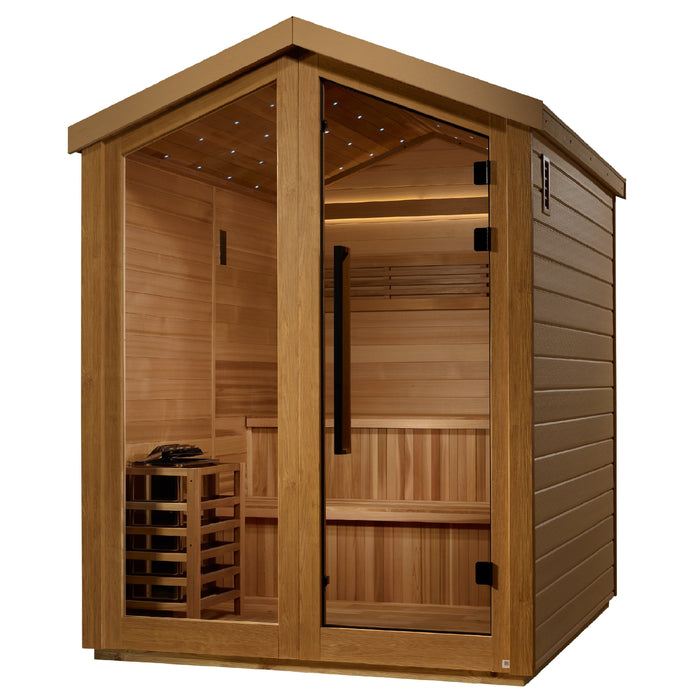Golden Designs Kaarina 6-Person Red Cedar Outdoor Traditional Sauna Kit
