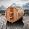 Golden Designs | Klosters 6 Person Barrel Traditional Steam Sauna - Pacific Cedar