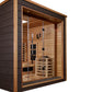 Golden Designs | Visby 3 Person Outdoor-Indoor PureTech™ Hybrid Full Spectrum Sauna (GDI-8223-01) - Canadian Red Cedar Interior
