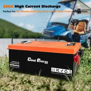 Cloudenergy 36V (38.4V) 150Ah LiFePo4 Golf Cart Battery With 20A Charger