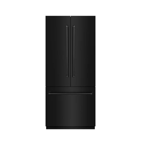 ZLINE Autograph Edition 36" 19.6 cu. ft. French Door Built-In Bottom Freezer Refrigerator with Water Dispenser and Ice Maker - Interior Color, Panel Color, and Accent Options