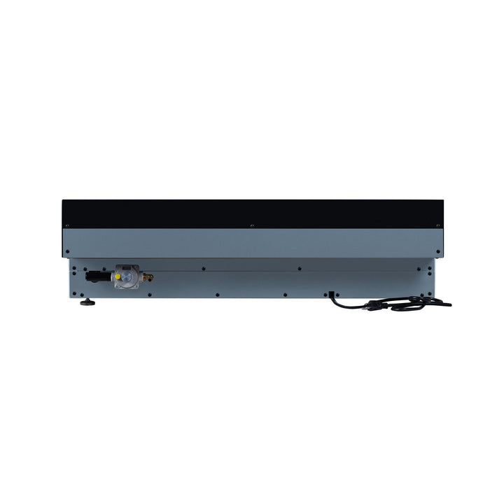 Forno Ambassador Valente 36" Gas Cooktop, 6 Sealed Burners with Dual Ring Burner, Cast Iron Grates in Black with Antique Brass Accents and Copper Rivet Trim (FCTGS5799-36CPBLK)