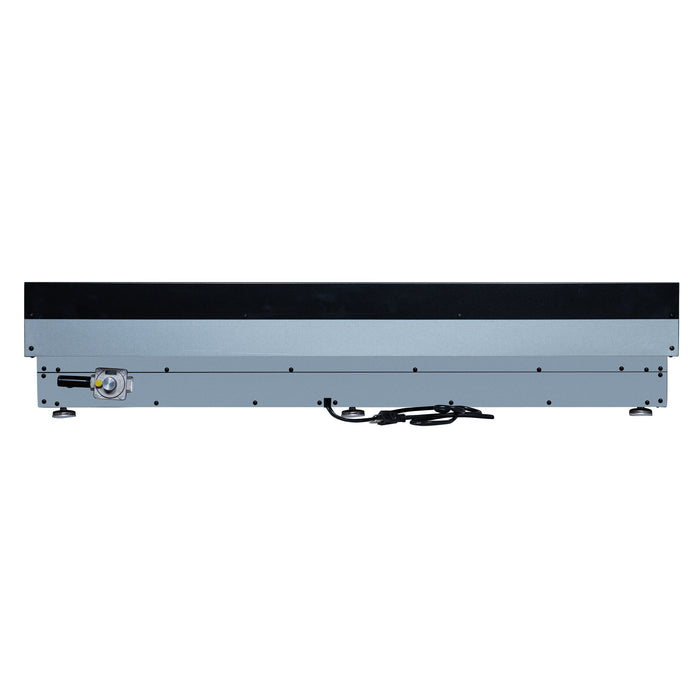 Forno Ambassador Valente 48" Gas Cooktop, 8 Sealed Burners with 2 Dual Ring Burners, Cast Iron Grates - Black or White with Antique Brass Accents and Copper Rivet Trim (FCTGS5799-48CPBLK)