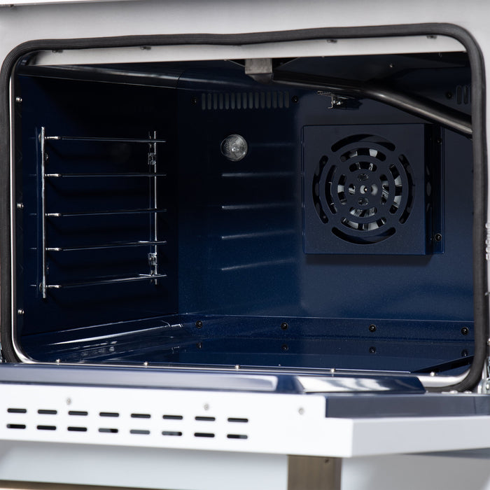 Forno Massimo 30″ 4.32 cu. ft. Freestanding Gas Range with 5 Sealed Burners, Air Fryer Kit, Wok Support & Griddle in Stainless Steel Black, White (FFSGS6239-30)