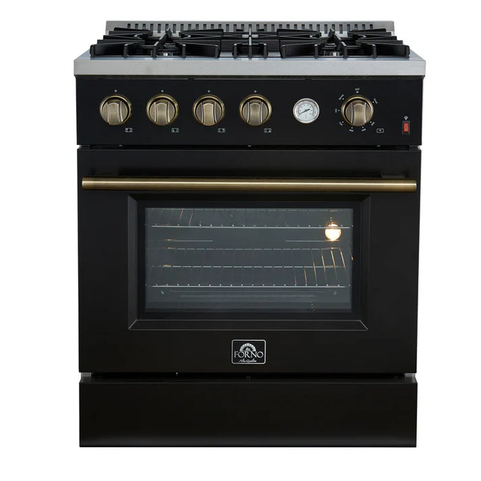 Forno Marco 30" Freestanding Gas Range - Stainless Steel, Black, White (FFSGS6277-30)