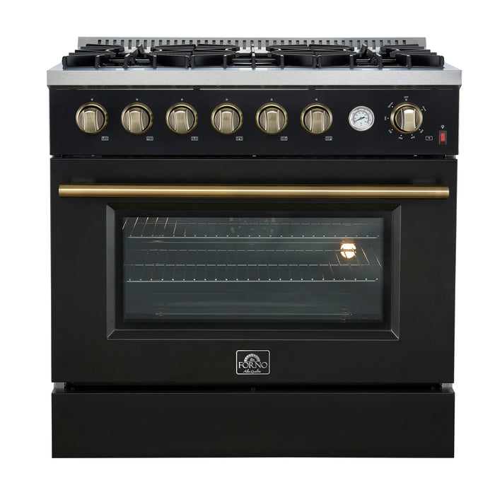 Forno Marco 36" Freestanding Gas Range - Stainless Steel, Black, White (FFSGS6277-36)