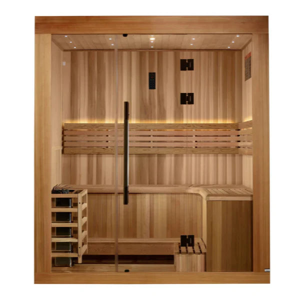 Golden Designs 2025 Model - "Osla Edition" 6-Person Traditional Steam Indoor Sauna (GDI-7689-02)