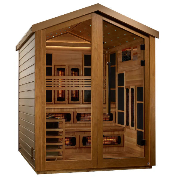 Golden Designs "Kaskinen" 6-Person Hybrid Full Spectrum and Traditional Outdoor Hybrid Sauna (GDI-8526-01)