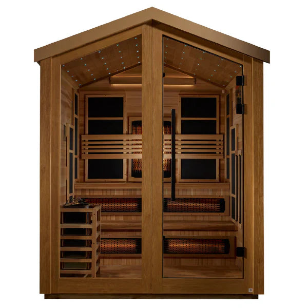 Golden Designs "Kaskinen" 6-Person Hybrid Full Spectrum and Traditional Outdoor Hybrid Sauna (GDI-8526-01)