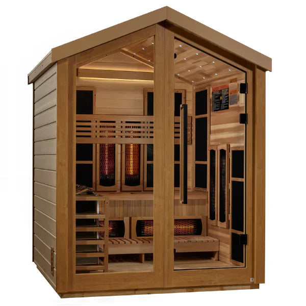 Golden Designs "Loviisa" 3-Person Hybrid Full Spectrum and Traditional Outdoor Sauna (GDI-8523-01)