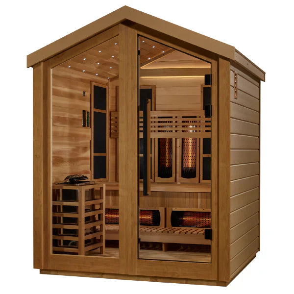 Golden Designs "Loviisa" 3-Person Hybrid Full Spectrum and Traditional Outdoor Sauna (GDI-8523-01)