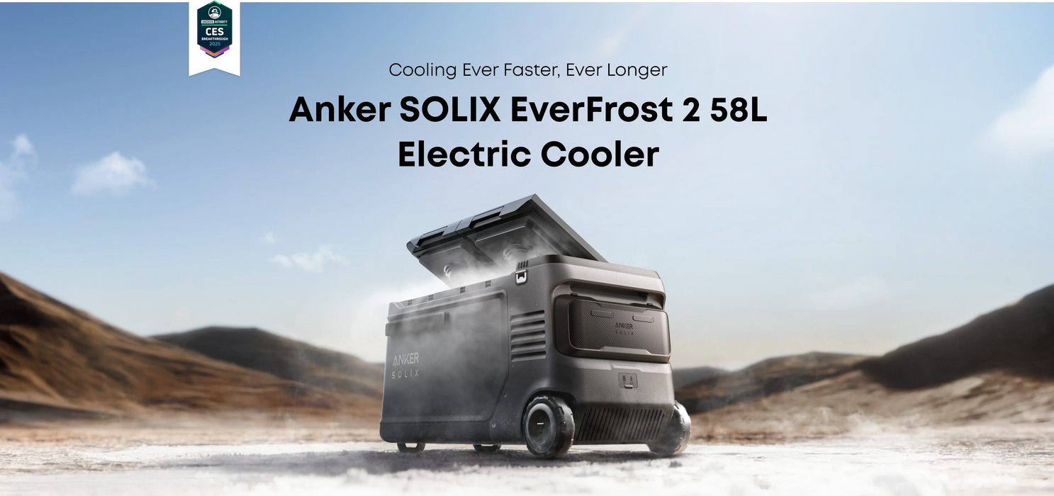 Anker Solix EverFrost 2 Electric Cooler - 40L or 58L with 288Wh Battery