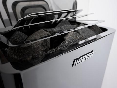 Harvia The Wall Series Sauna Heater, Stainless Steel / Black - 6kW, 8kW